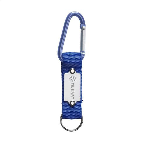 Carabiner Keyring with Engraved Metal Plate