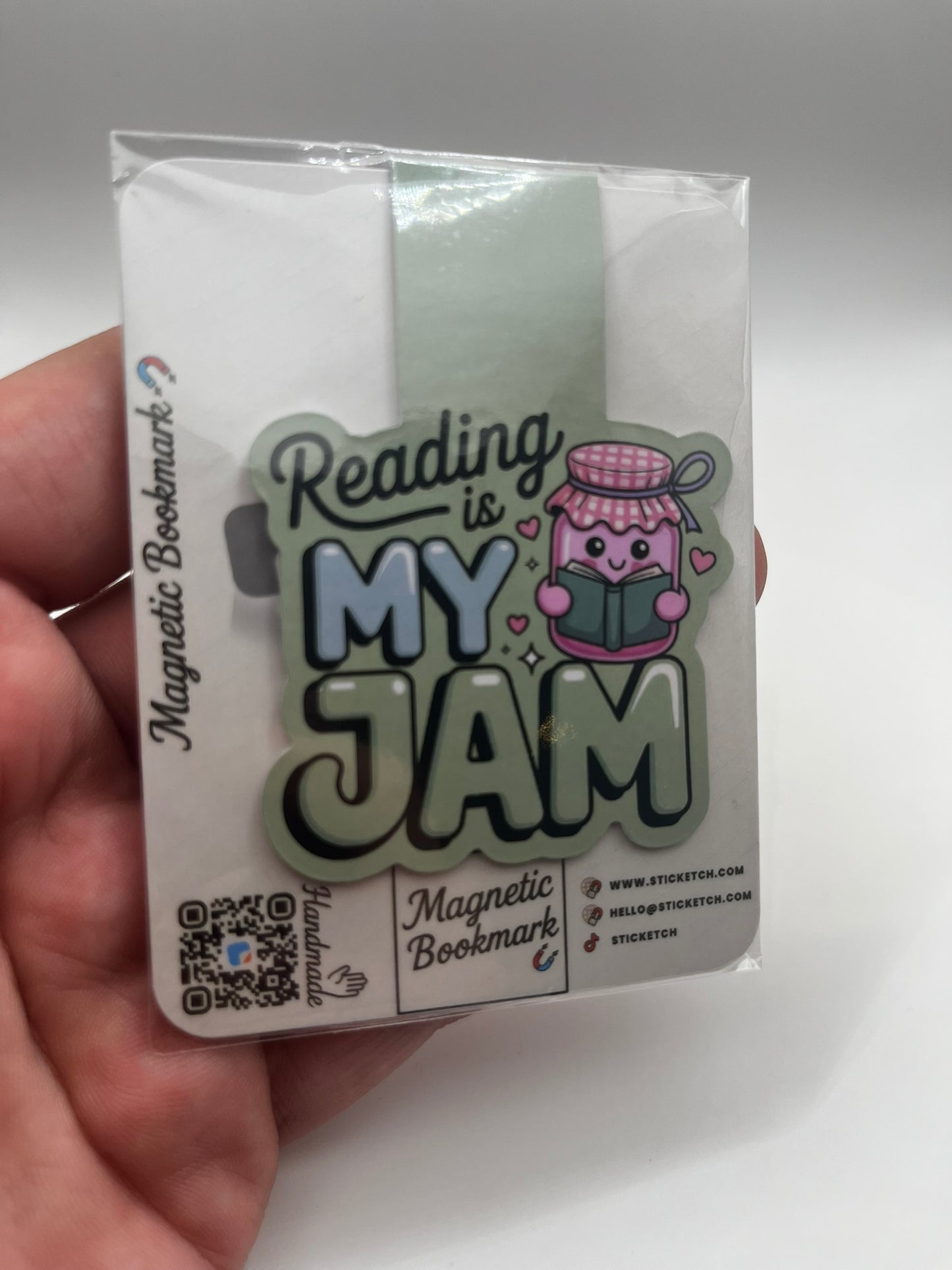 Reading is my jam magnetic bookmark