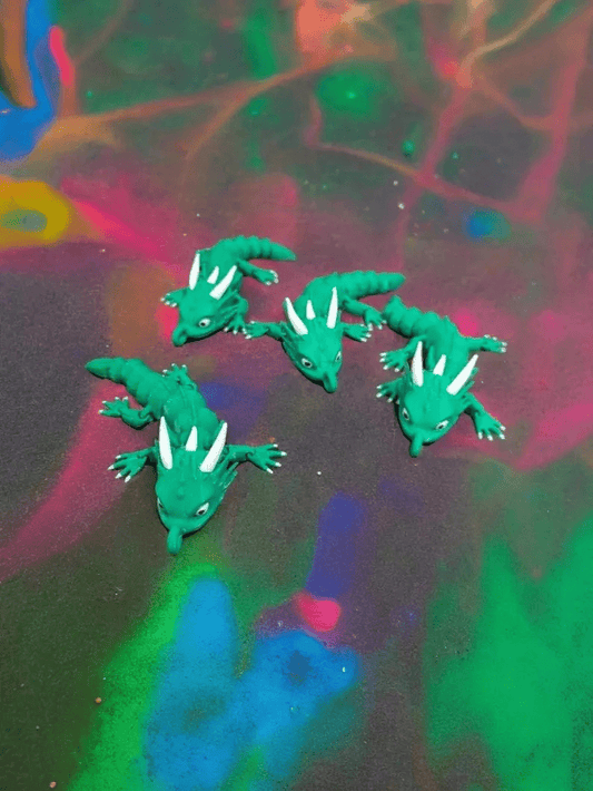 Articulated Spiky Dragon Keychain / Keyring - Innov8Print3D