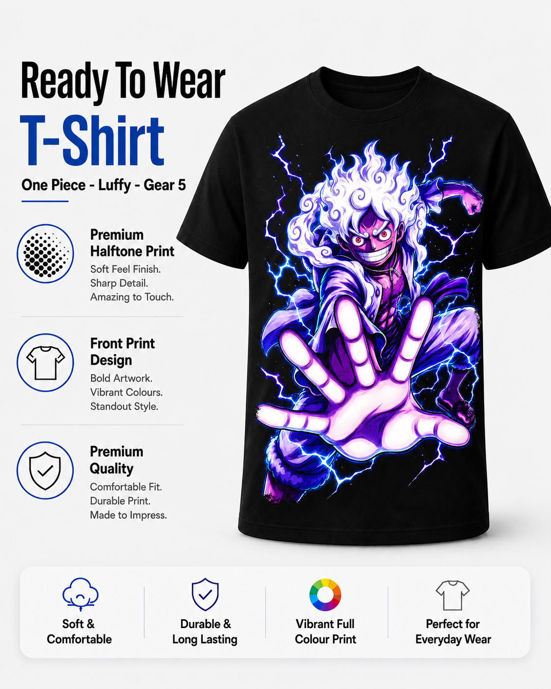 One Piece Luffy Gear 5 In Air T-Shirt