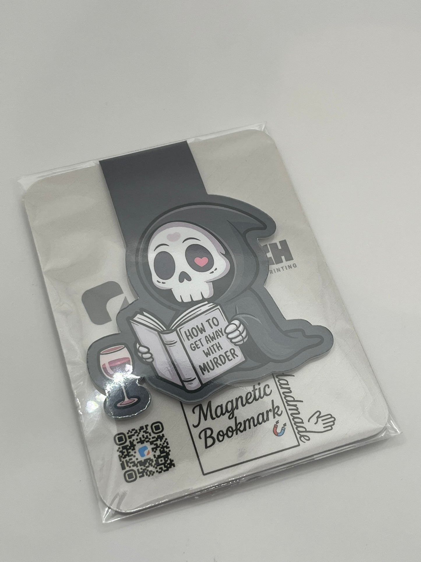 “How to Get Away With Murder” Grim Reaper Magnetic Bookmark – Dark Humor Edition