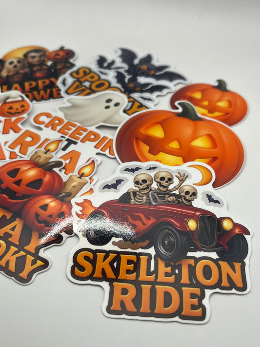 🎃 Halloween 3D Vinyl Stickers – Limited Edition Collection 👻 Pack of 12 stickers