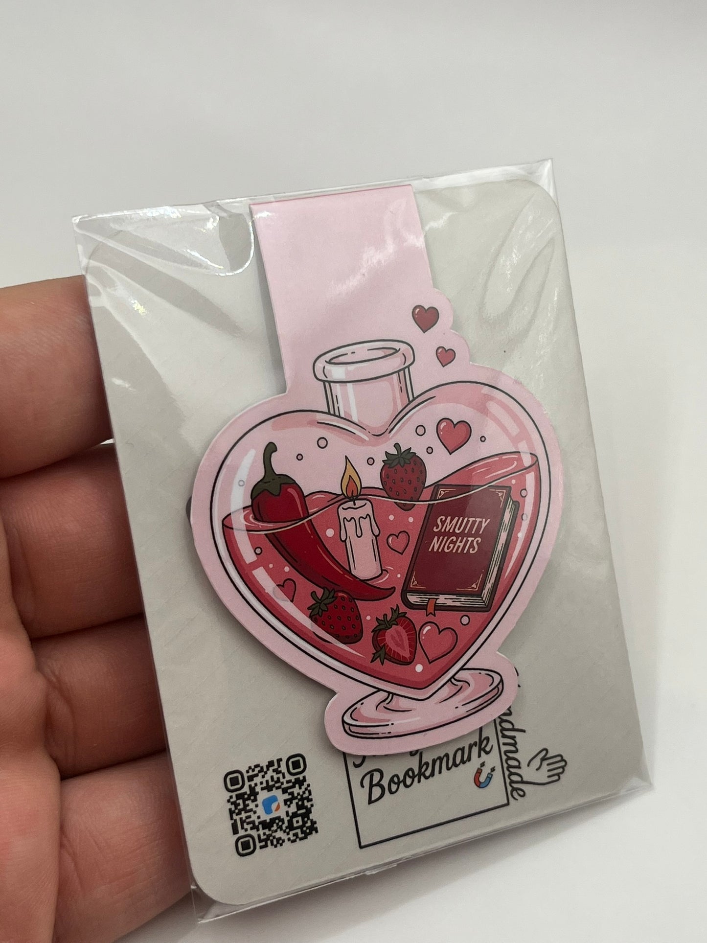 “Smutty Nights” Heart Potion Magnetic Bookmark – Spicy Romance Reader Edition
