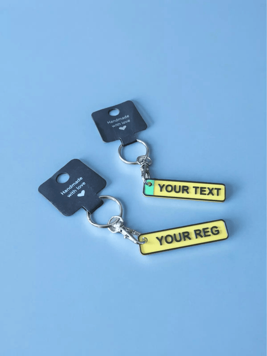 Personalised Car Number Registration Keyring - EV and Normal - Innov8Print3D