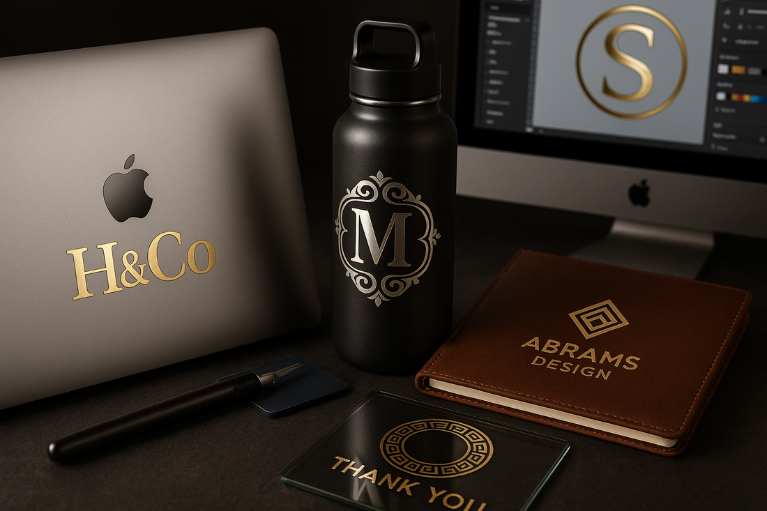 Customizable Gold and Silver Metallic Vinyl Stickers