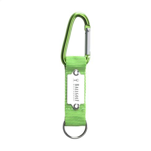 Carabiner Keyring with Engraved Metal Plate