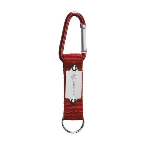 Carabiner Keyring with Engraved Metal Plate