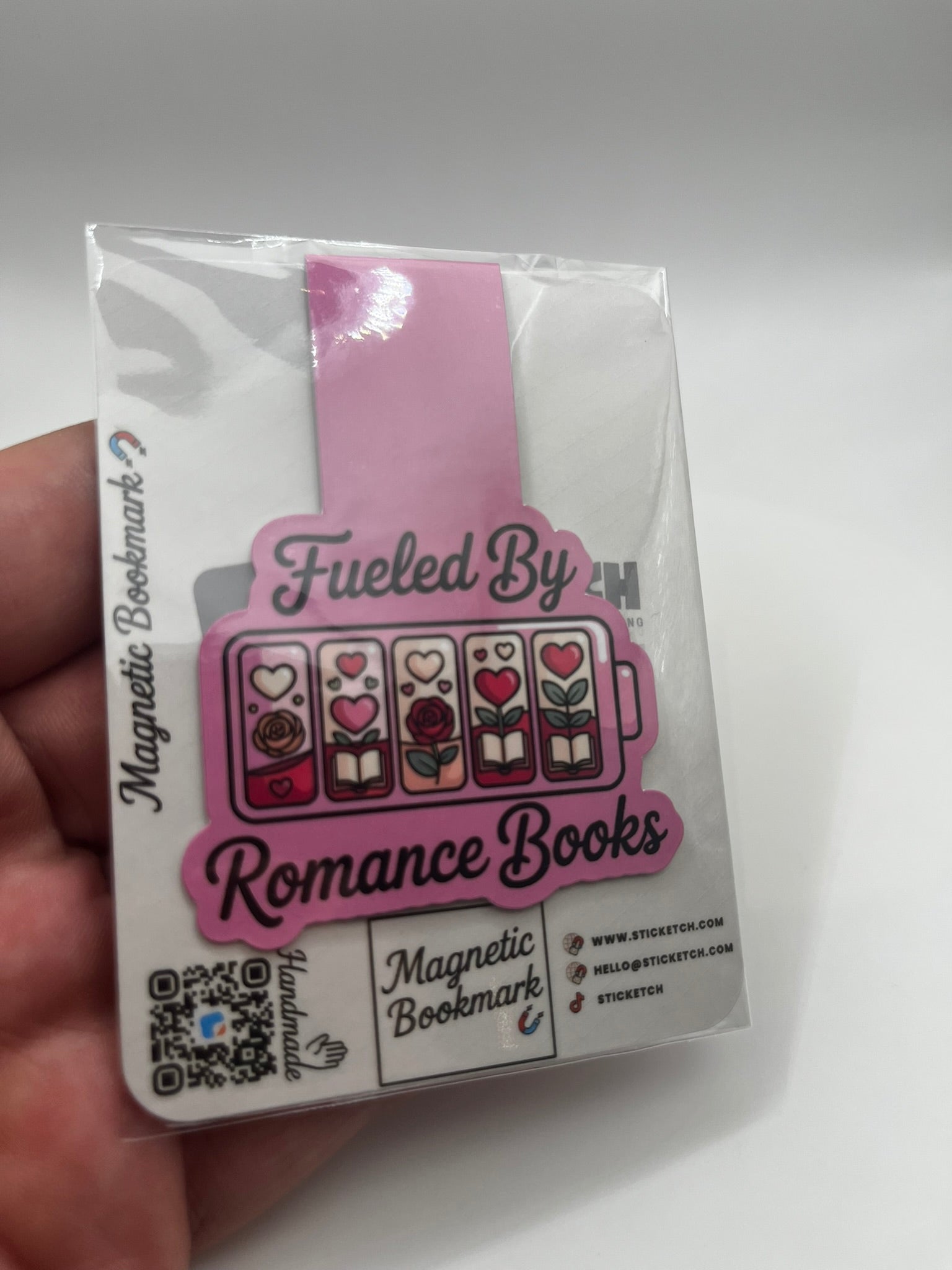 Fueled by romance magnetic bookmark
