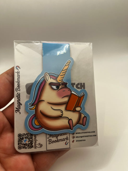 Moody unicorn magnetic bookmark