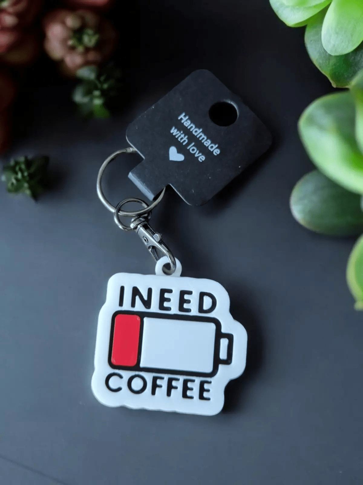 Coffee Keyring - I Need Coffee - Innov8Print3D