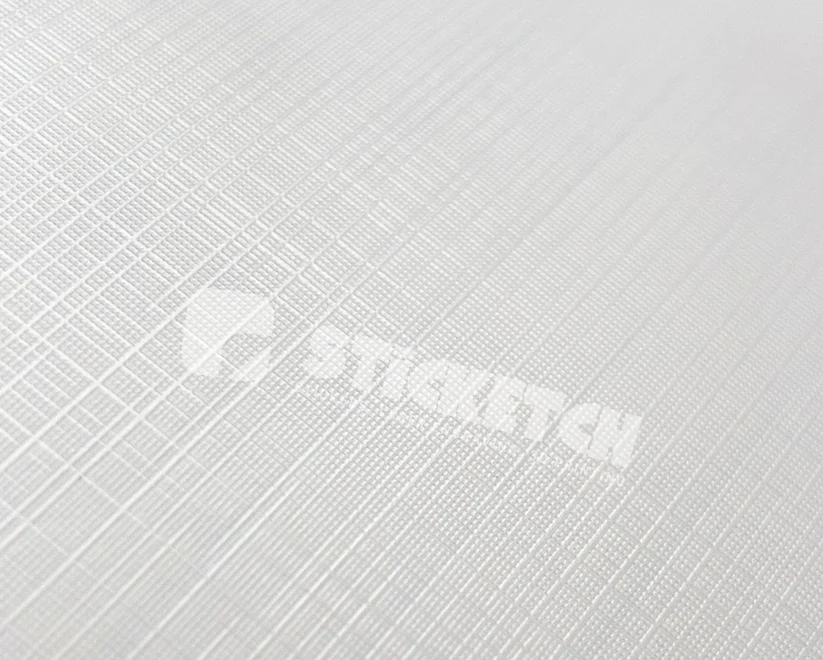 Textured gray surface with 'Cross Hatch Sticker Finish' label
