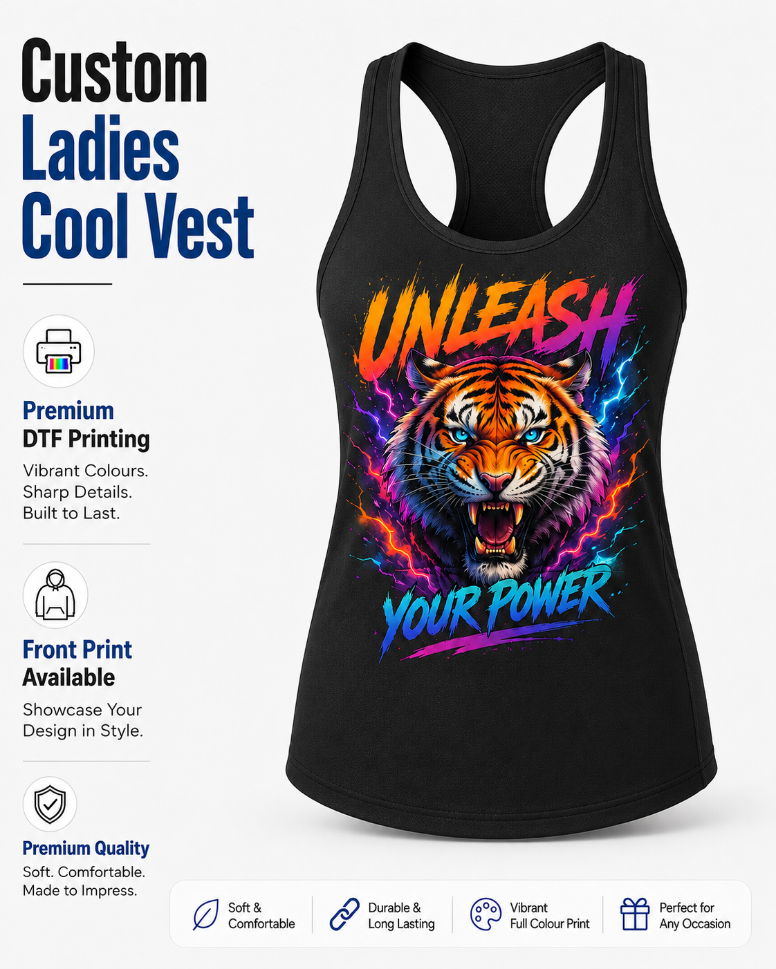Custom Printed Ladies Cool Vest