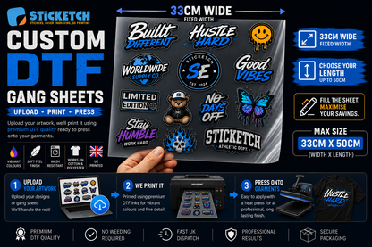 Custom DTF Gang Sheets – Upload Your Artwork