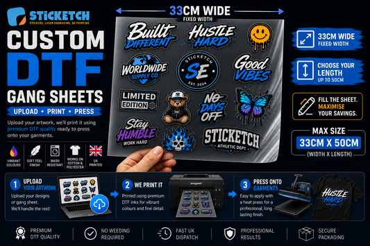 Custom DTF Gang Sheets – Upload Your Artwork