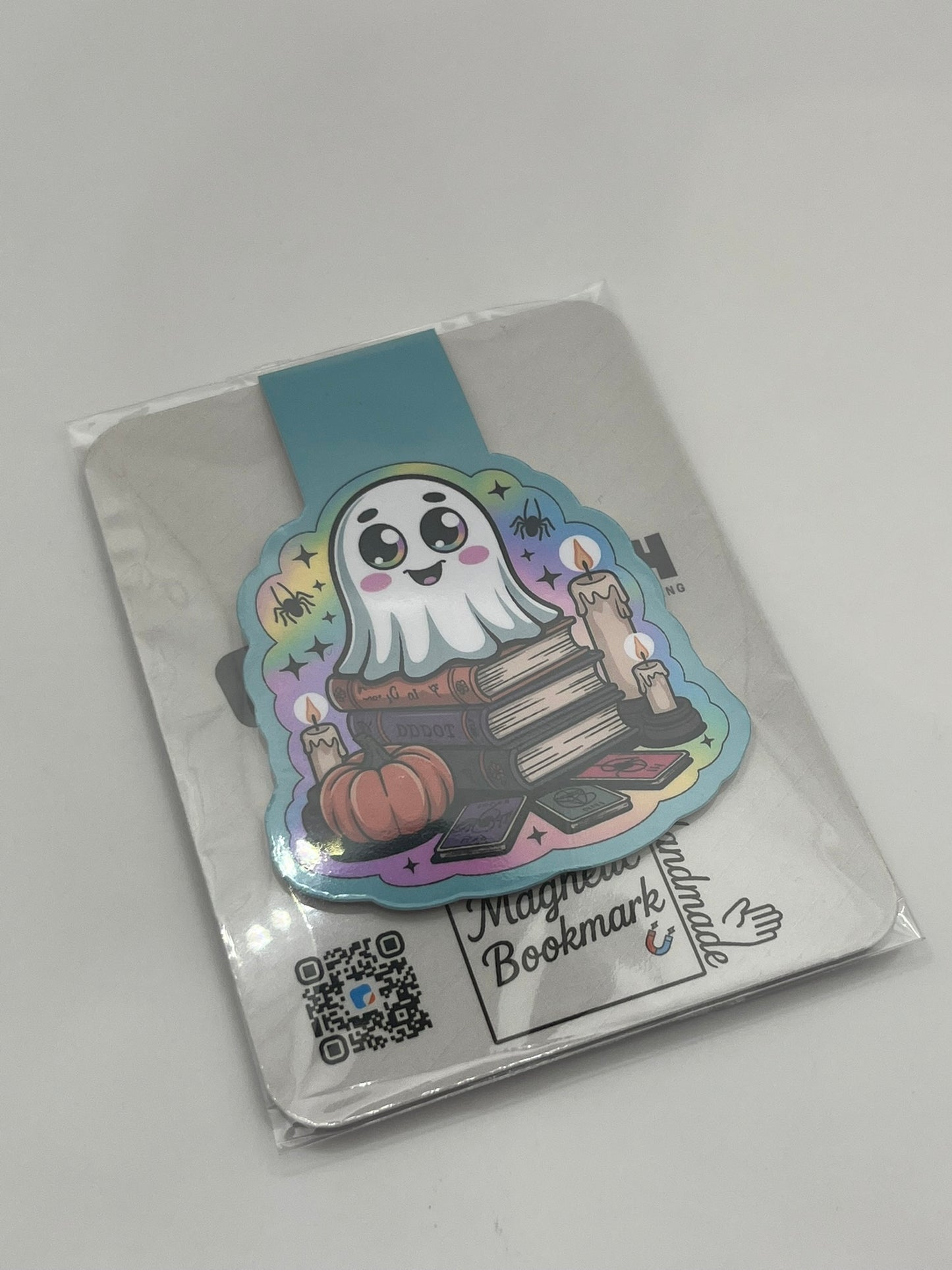 Cute Ghost Book Lover Magnetic Bookmark – Spooky & Sweet Edition