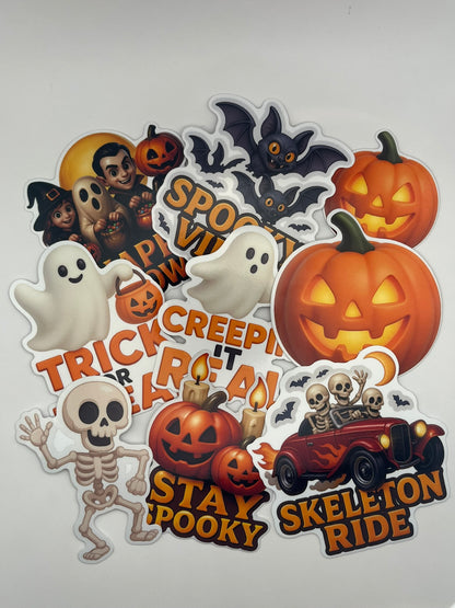 🎃 Halloween 3D Vinyl Stickers – Limited Edition Collection 👻 Pack of 12 stickers