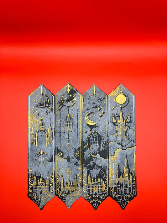 Harry Potter 3D Bookmarks - Hogwarts - Set of 4 - Innov8Print3D