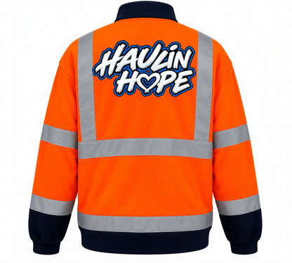 Haulin Hope Hi-Vis Full Zip Jacket – Orange