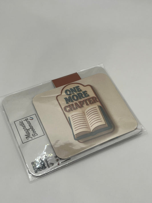 “One More Chapter” Magnetic Bookmark – Vintage Reader Edition