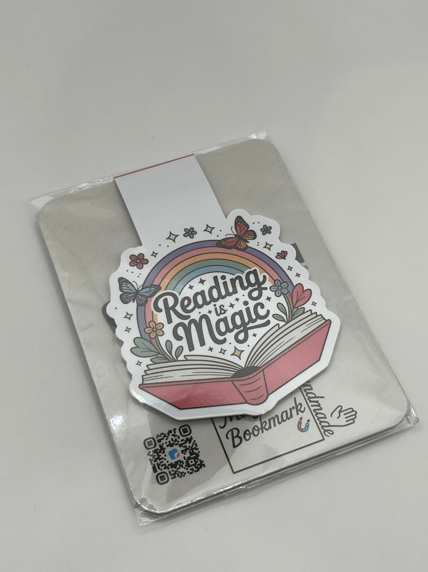 “Reading Is Magic” Magnetic Bookmark – Whimsical Rainbow Edition