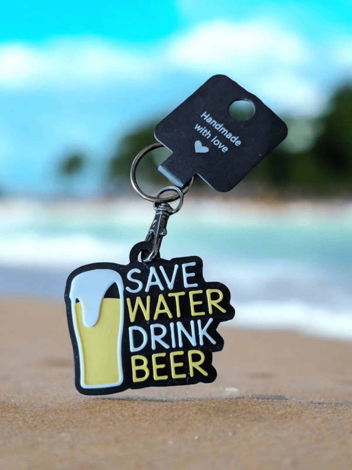 Save Water Drink Beer Keyring - Innov8Print3D