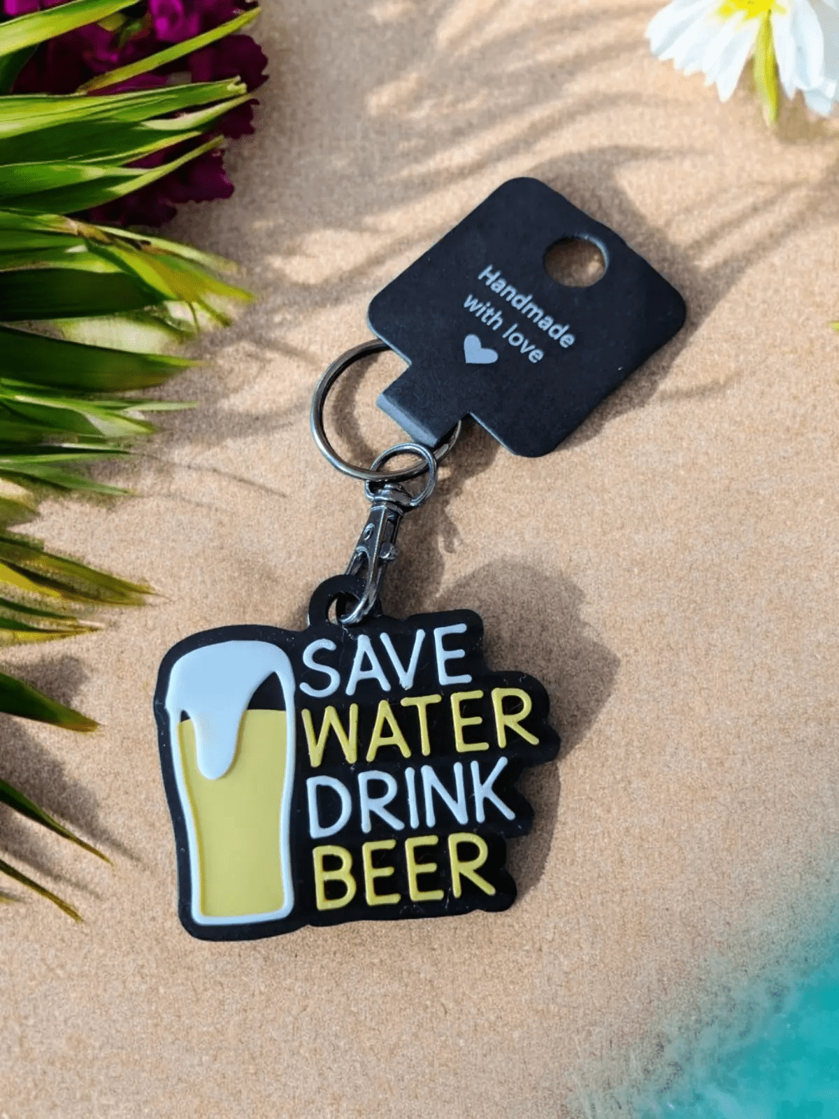 Save Water Drink Beer Keyring - Innov8Print3D
